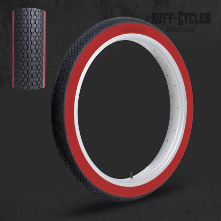 Pneu vélo Ruffer Tire V2 26 x 3.00 Flanc Rouge Ruff Cycles