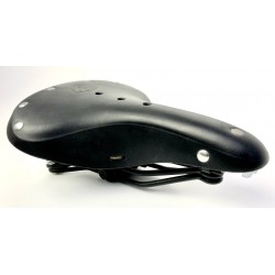 Selle Vélo Cuir City Noir